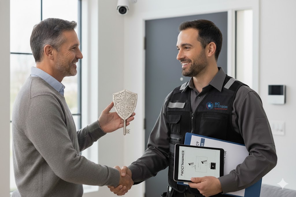 Installation professionnelle de caméras de surveillance